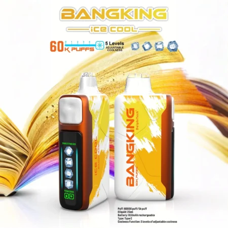 Bang King 60000 拋棄式電子煙|LED 螢幕顯示 × 五檔冰度調節|超長續航大容量・多款口味 Bang King 60000 拋棄式電子煙|LED 螢幕顯示 × 五檔冰度調節|超長續航大容量・多款口味